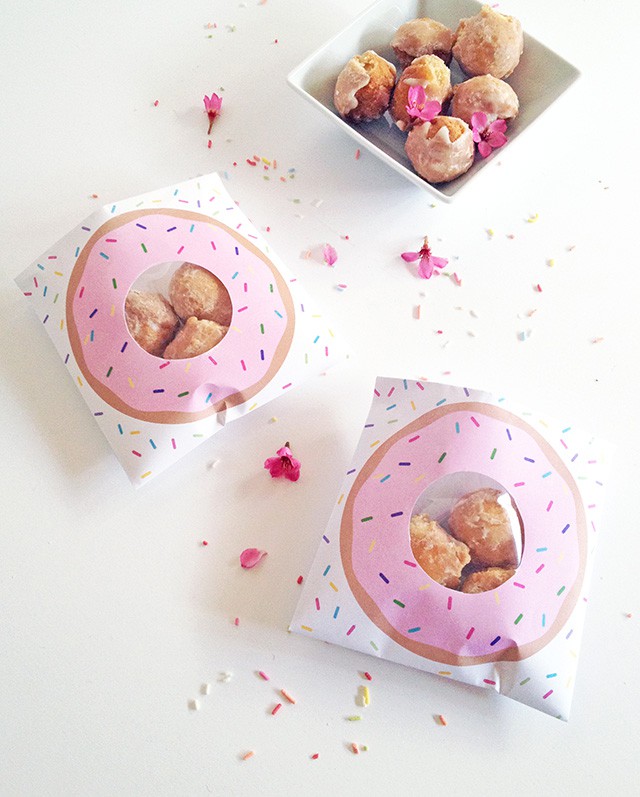printable donut treat bags