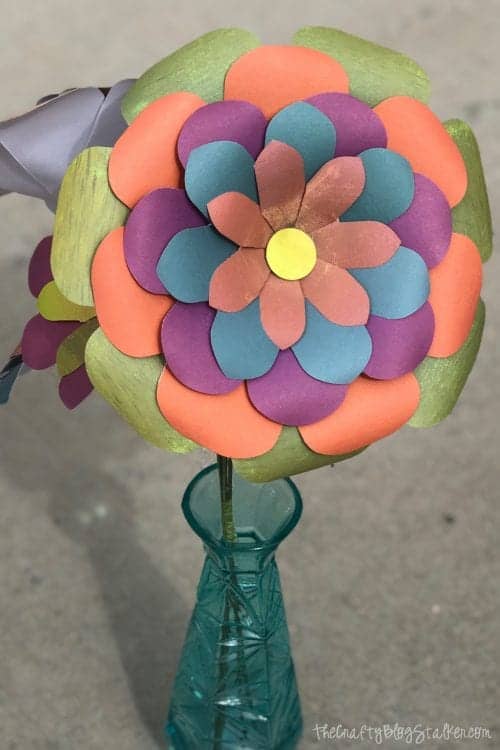 image of a finished paper flower