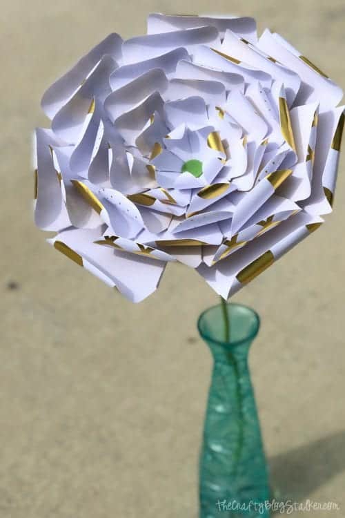 image of a finished paper flower