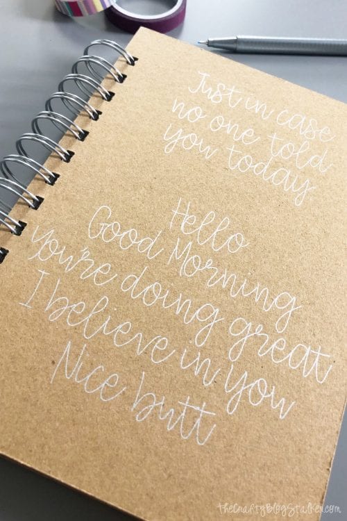 Custom foiled journal with Foil Quill Pen - A Happy Blog