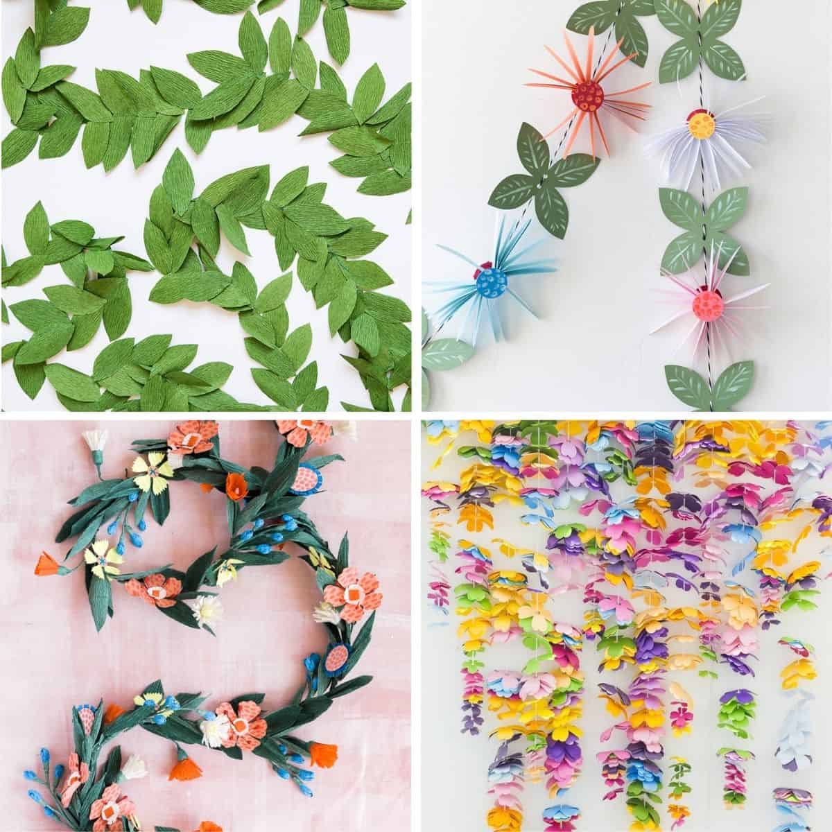 Make a Crepe Paper Flower Garland - A Beautiful Mess