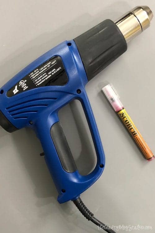 image of a heat gun and scorch marker