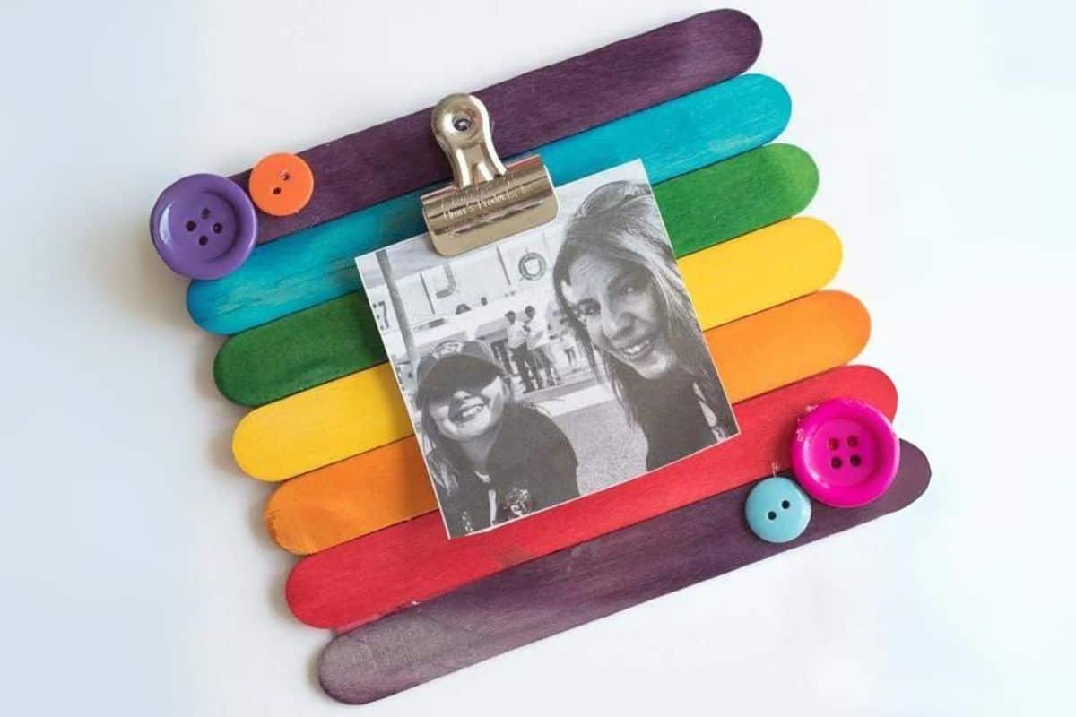 Popsicle Stick Picture Frame.