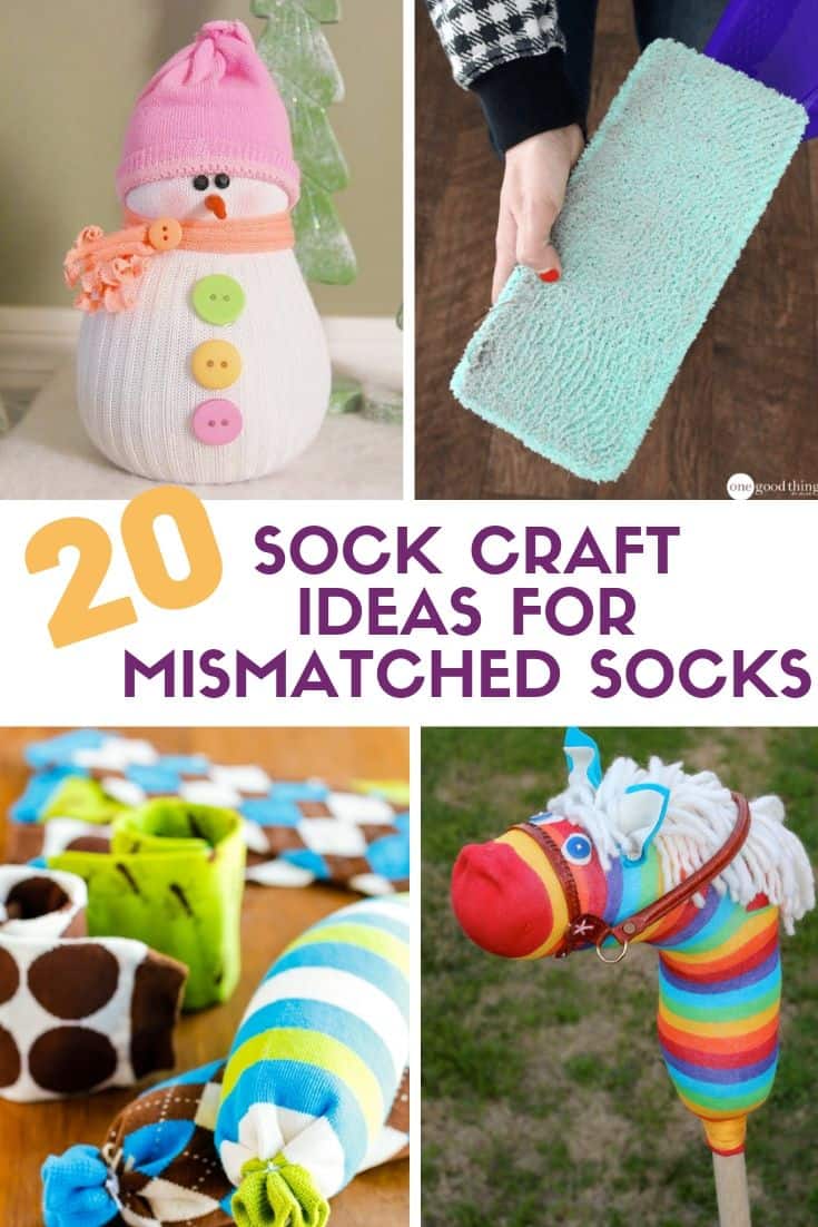 20 Sock Craft Ideas to make with Mismatched Socks