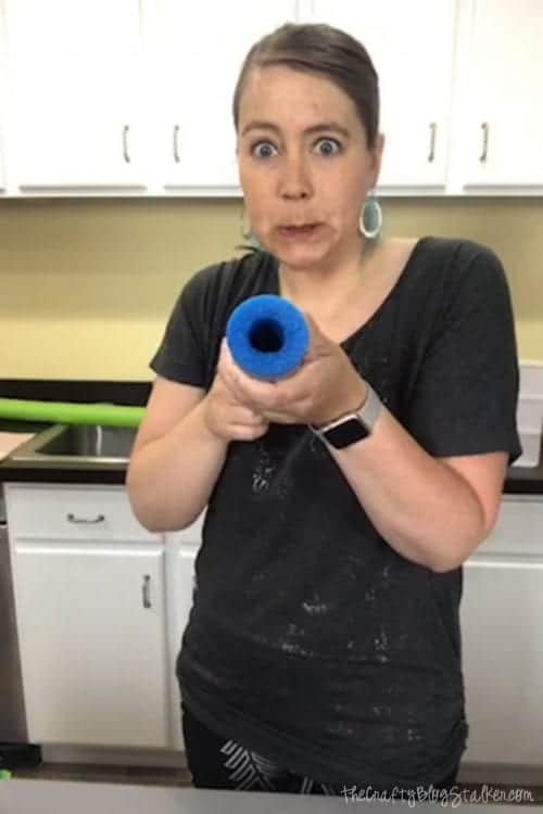 How to Make a Nerf Style Pool Noodle Launcher, a tutorial featured by top US craft blog, The Crafty Blog Stalker