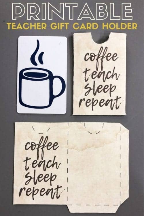 Printable Coffee Gift Card Holder