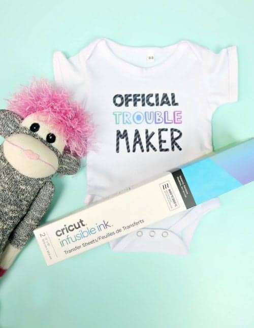 Infusible Ink Projects featured by top US craft blog, The Crafty Blog Stalker: image of infusible ink baby onesie