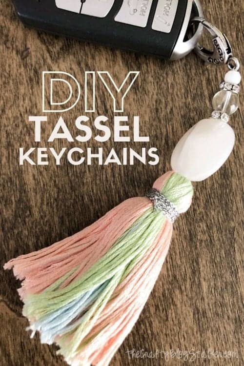 Yarn Tassel Keychain Kids Craft - Make and Takes