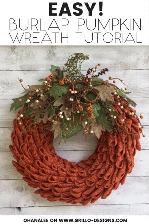 Burlap Pumpkin Wreath