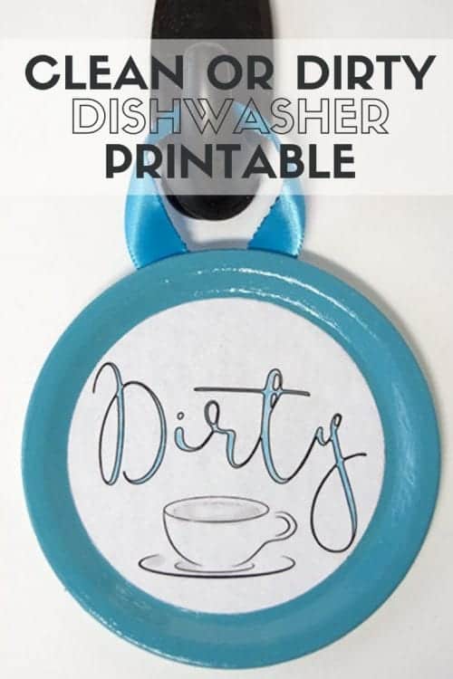 How to Make an Easy Clean or Dirty Dishwasher Sign, a tutorial featured by top US craft blog, The Crafty Blog Stalker.