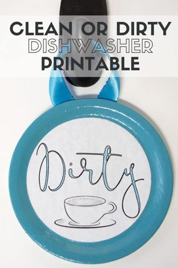 Easy Clean or Dirty Dishwasher sign with Free Printable
