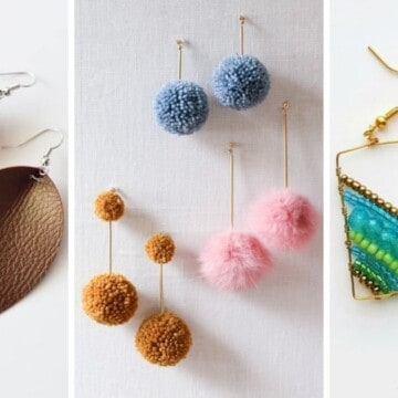 20 Cute Handmade Earrings Ideas featured by top US craft blog, The Crafty Blog Stalker.