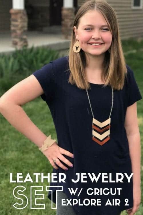 Make your Own DIY Leather Jewelry Set with the Cricut Explore Air 2, a tutorial featured by top US craft blog, The Crafty Blog Stalker