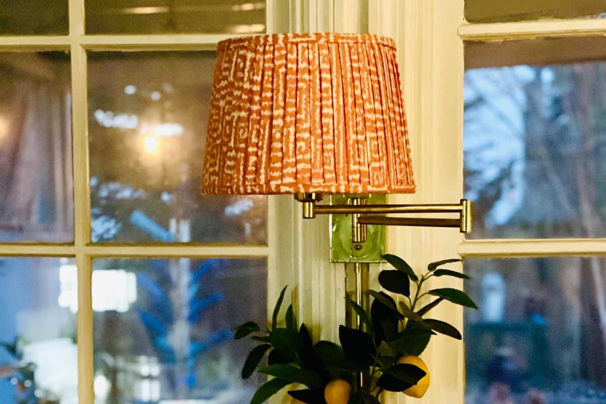 Faux Pleated lampshade.