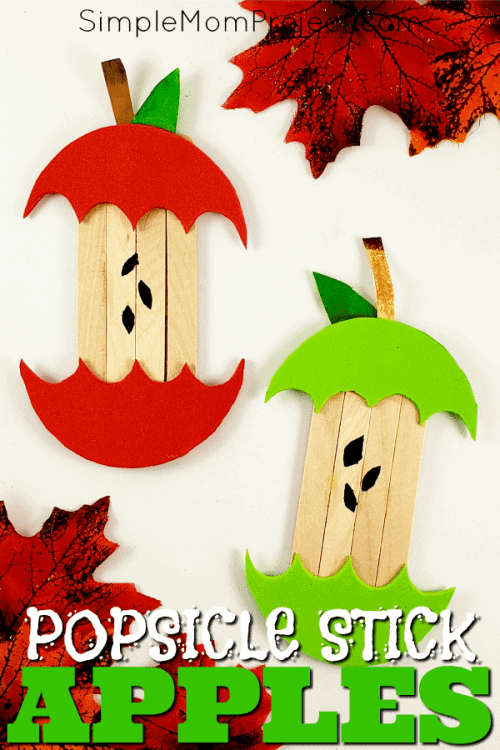 Fall Apple Popsicle Stick Craft