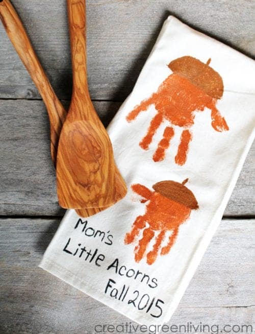 Acorn Handprint Kitchen Towels