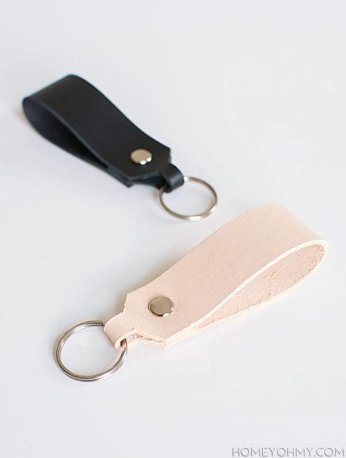leather loop keychain