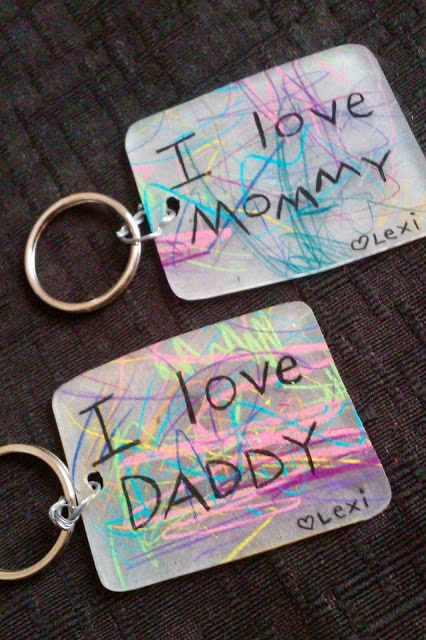 shrinky dink keychains