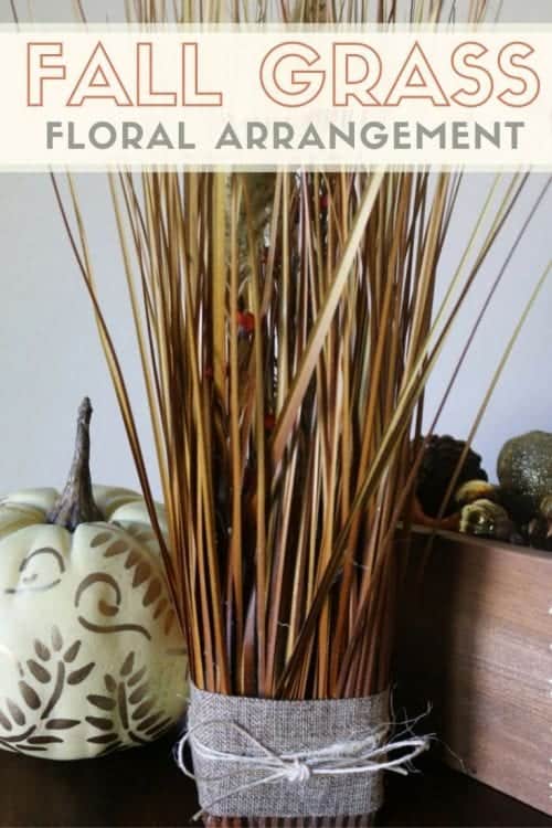 How to Make a Fall Grass Floral Arrangement tutorial featured by top US craft blog, The Crafty Blog Stalker.