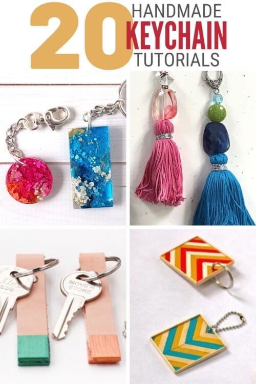 title image for 20 of the Best Handmade Keychains and Keyrings with Tutorials