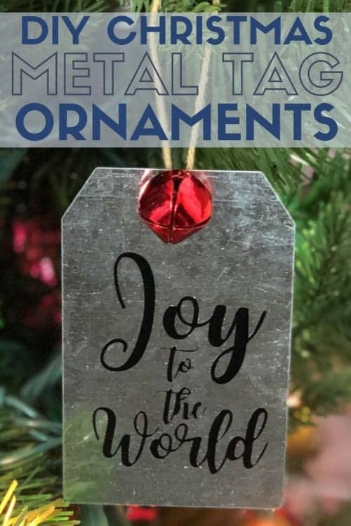 Top 5 Cricut Explore Air 2 Projects for Beginners, tutorials featured by top US craft blog, The Crafty Blog Stalker: DIY Christmas metal tag ornaments.