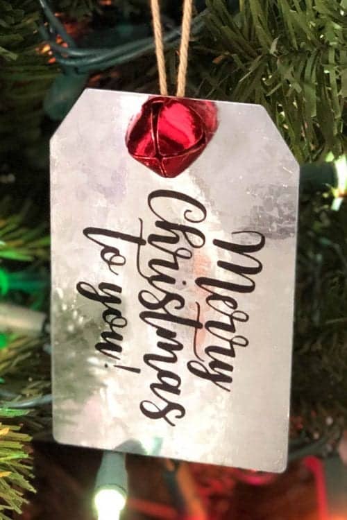 How to Make your Own DIY Metal Tag Ornaments, a tutorial featured by top US craft blog, The Crafty Blog Stalker.