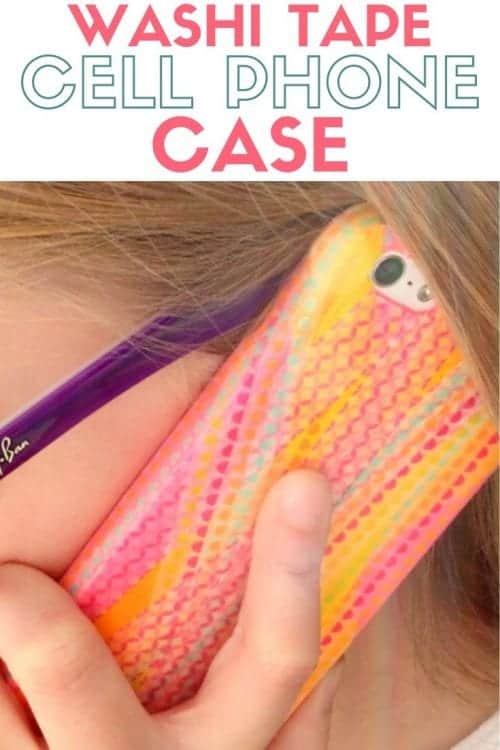 How to Make a Washi Tape Cell Phone Cover, a tutorial featured by top US craft blog, The Crafty Blog Stalker.