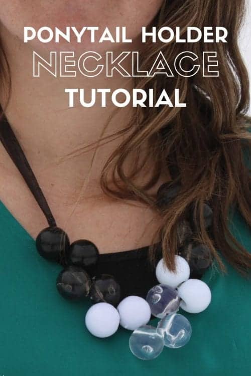 How to Make a Ponytail Holder Necklace, a tutorial featured by top US craft blog, The Crafty Blog Stalker.