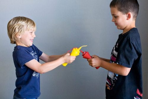 17 Crafty DIY April Fools Day Pranks featured by top US craft blog, The Crafty Blog Stalker: Squirting Ketchup and Mustard Prank