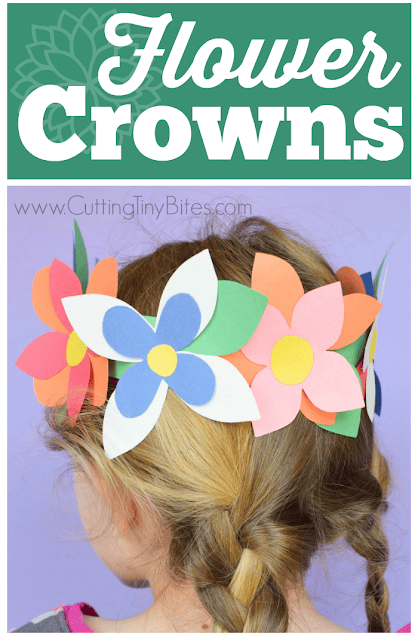 30 Fun Spring Break Crafts you can Make with Children featured by top US craft blog, The Crafty Blog Stalker: Paper Flower Crowns