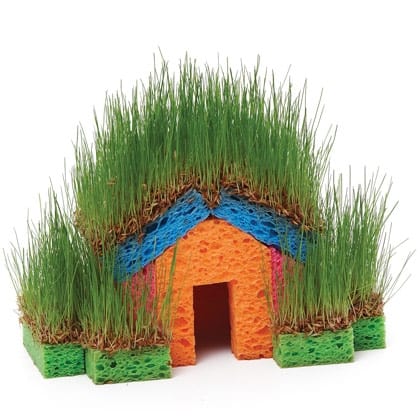 30 Fun Spring Break Crafts you can Make with Children featured by top US craft blog, The Crafty Blog Stalker: DIY Mini Grass House for Kids