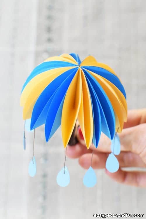 30 Fun Spring Break Crafts you can Make with Children featured by top US craft blog, The Crafty Blog Stalker: How to Make Paper Umbrellas