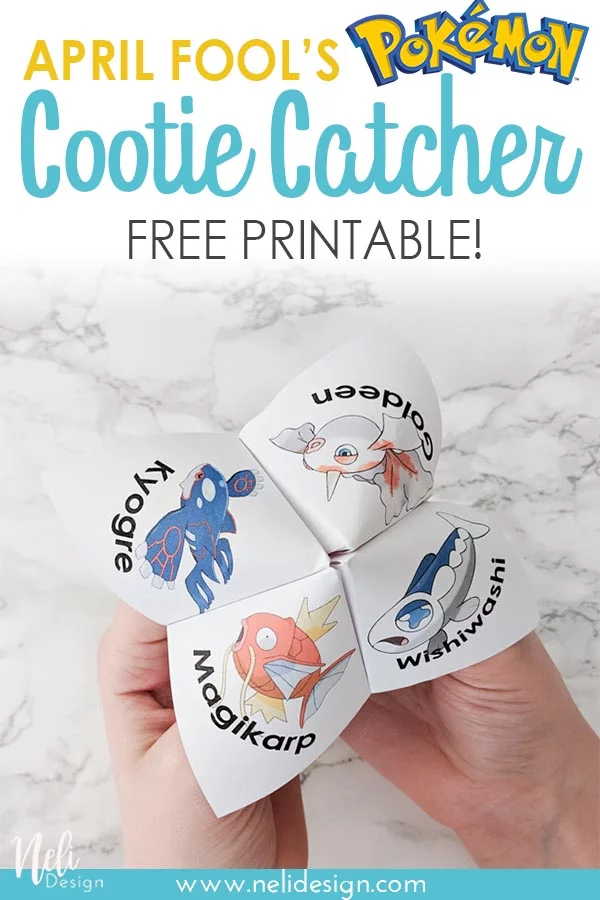 17 Crafty DIY April Fools Day Pranks featured by top US craft blog, The Crafty Blog Stalker: Pokemon Cootie Catcher