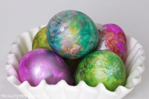 How to Make DIY Alcohol Ink Easter Eggs, a tutorial featured by top US craft blog, The Crafty Blog Stalker.