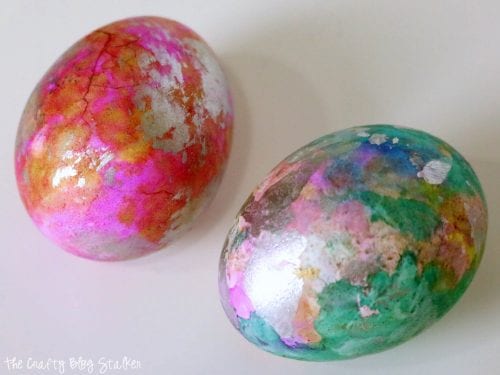 How to Make DIY Alcohol Ink Easter Eggs, a tutorial featured by top US craft blog, The Crafty Blog Stalker.