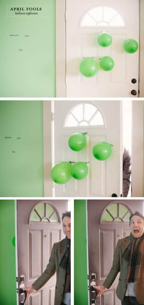 17 Crafty DIY April Fools Day Pranks featured by top US craft blog, The Crafty Blog Stalker: Ballon Explosion