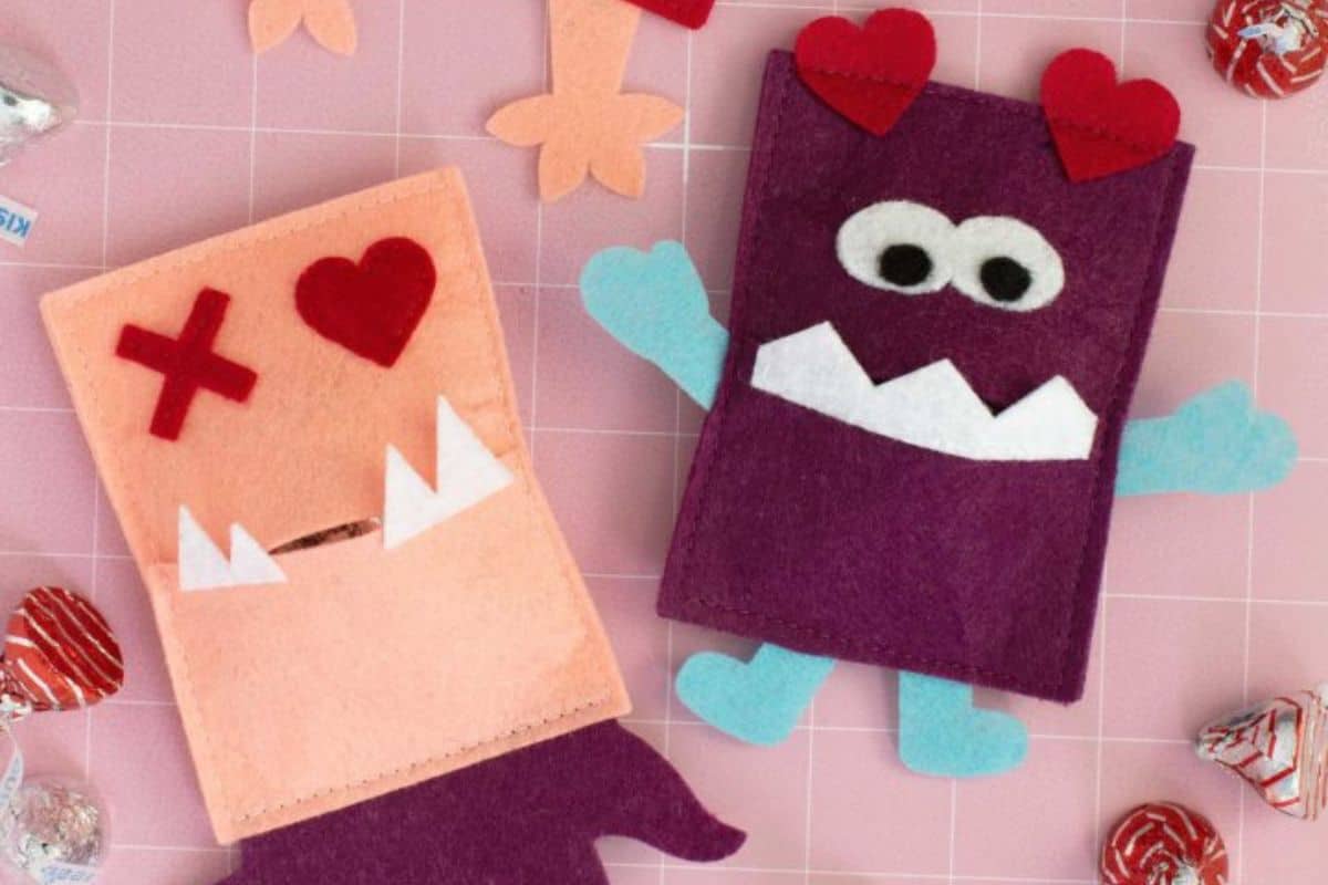 DIY Valentine Candy Monsters.