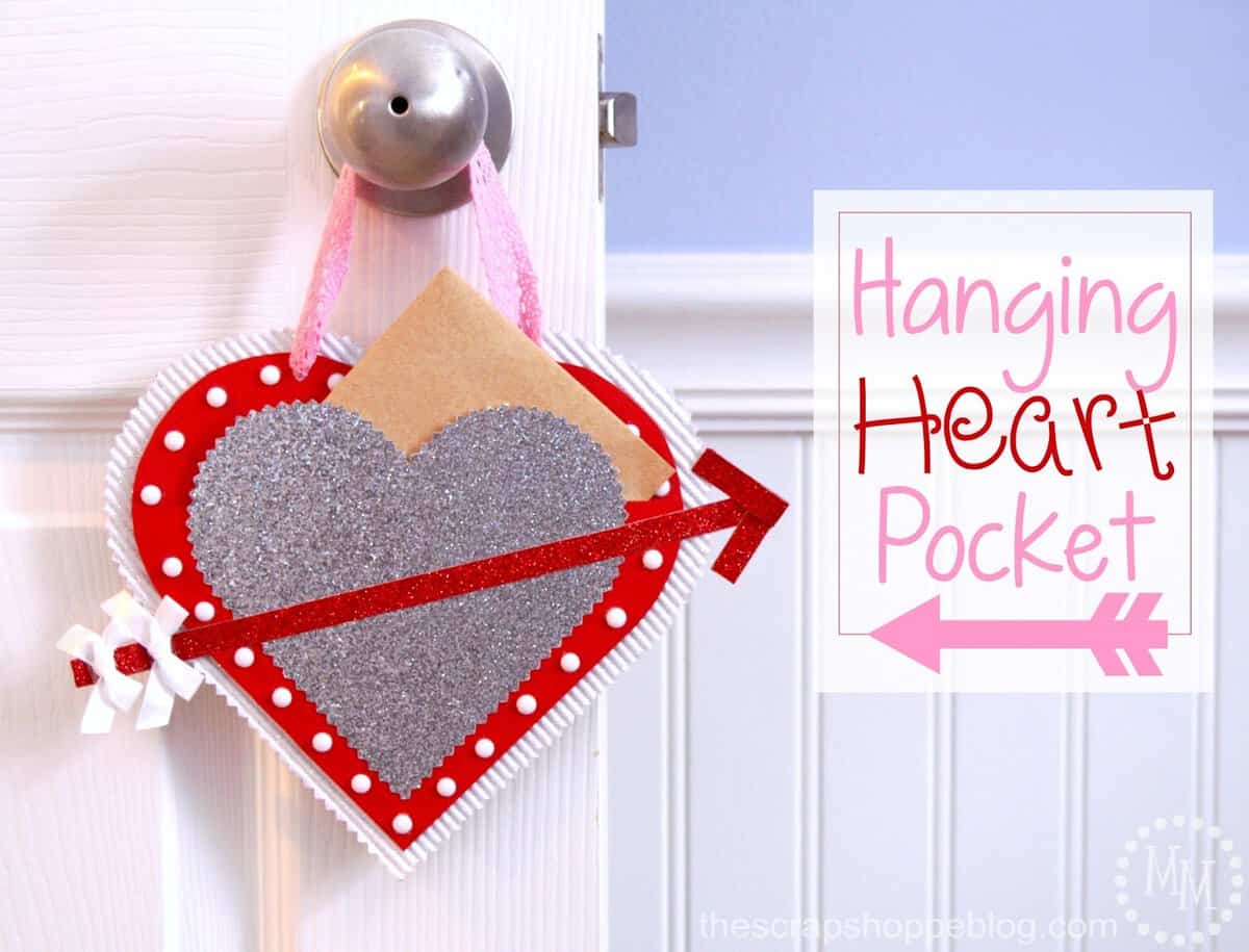 Hanging heart pocket.
