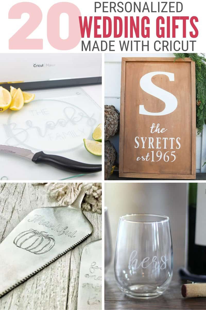 title image for 20 Personalized Wedding Gifts You Can Make With A Cricut
