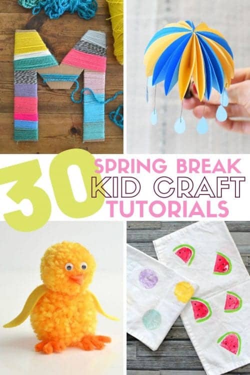 30 Fun Spring Break Crafts you can Make with Children featured by top US craft blog, The Crafty Blog Stalker.