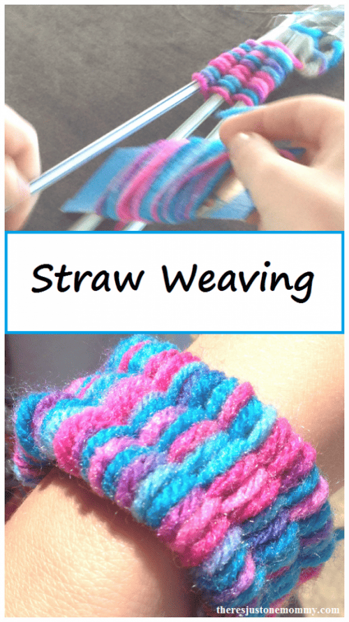 30 Fun Spring Break Crafts you can Make with Children featured by top US craft blog, The Crafty Blog Stalker: Colorful Bracelet with Soda Straw Weaving