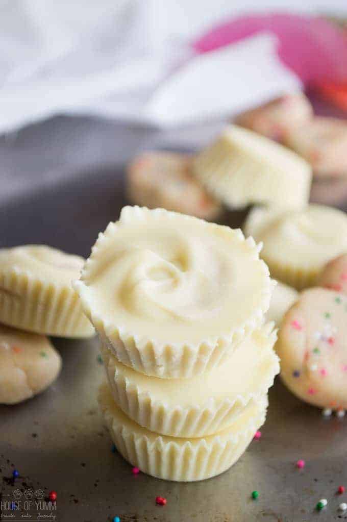 White Chocolate Cake Batter Pops