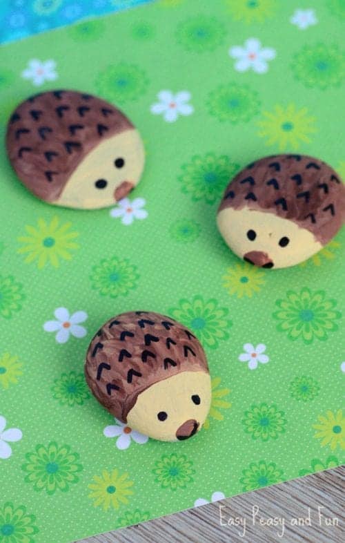 Hedgehog Painted Rocks