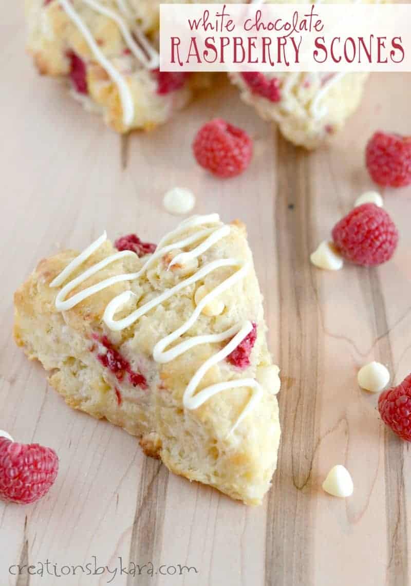 White Chocolate Raspberry Scones