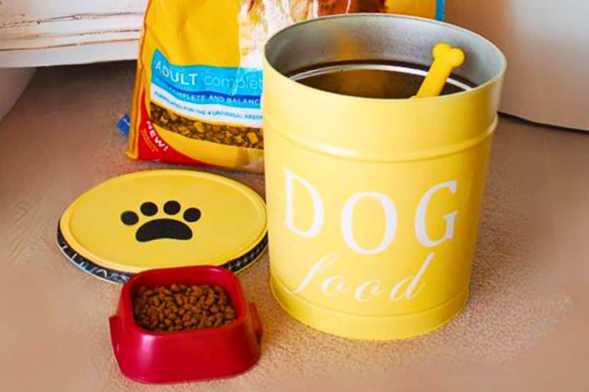 Dog Food Storage Tin. 