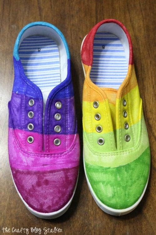 chaussures de couleur du spectre