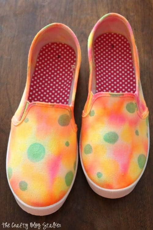 tie-dyed shoes