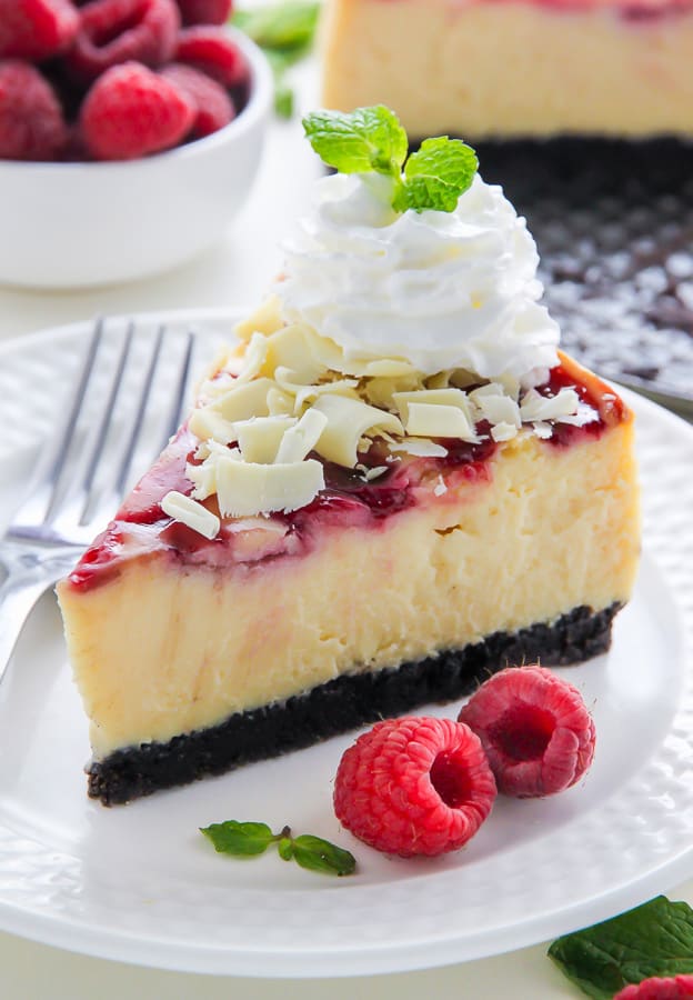 White Chocolate Raspberry Cheesecake