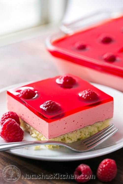 Raspberry Jello Cake