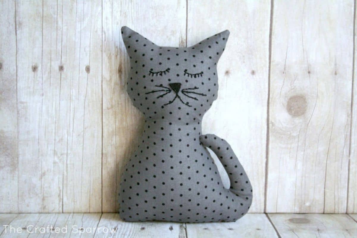 Stuffed Kitty Pillow.